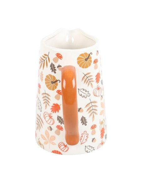 17cm Autumn Leaves and Pumpkins Ceramic Flower Jug AL_64324 - pic 140618 | FastDaddyshop