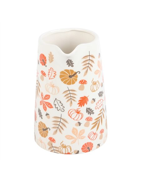 17cm Autumn Leaves and Pumpkins Ceramic Flower Jug AL_64324 - pic 140619 | FastDaddyshop