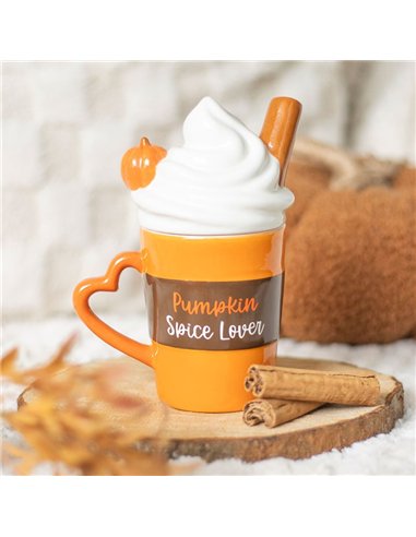 Pumpkin Spice Latte Shaped Lidded Mug DY_22126