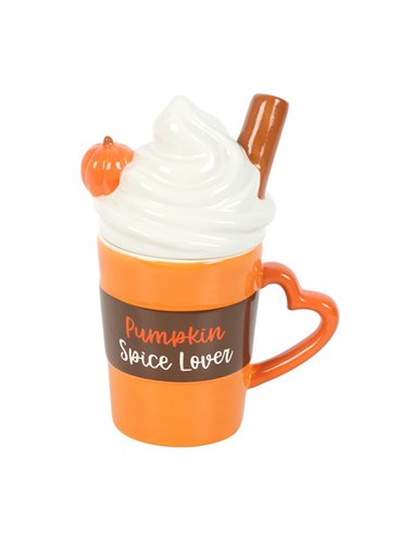 Pumpkin Spice Latte Shaped Lidded Mug DY_22126