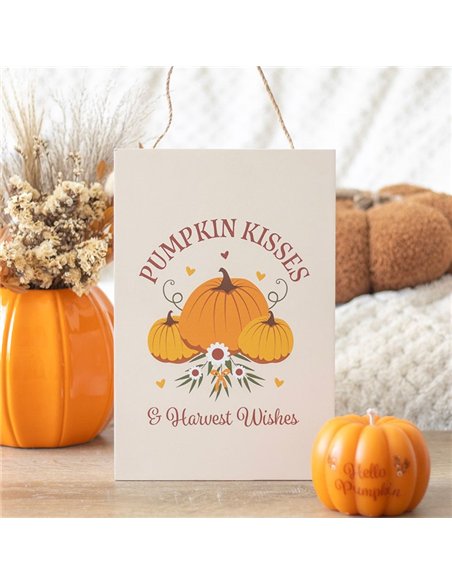 Pumpkin Kisses & Harvest Wishes Hanging Sign DY_78125 - pic 140679 | FastDaddyshop