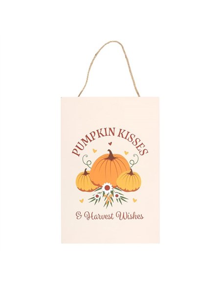Pumpkin Kisses & Harvest Wishes Hanging Sign DY_78125 - pic 140680 | FastDaddyshop