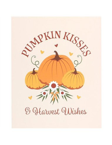 Pumpkin Kisses & Harvest Wishes Hanging Sign DY_78125