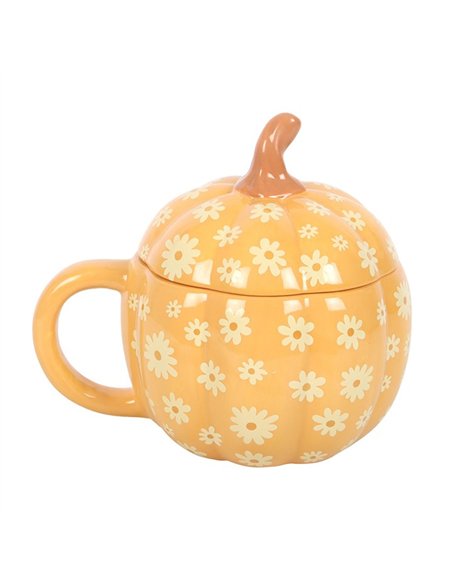 Groovy Floral Pumpkin Lidded Mug GR_73725 - pic 140697 | FastDaddyshop
