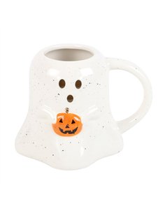 Ghost Shaped Mug with Pumpkin PB_60324