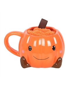 Cute Smiling Pumpkin Mug and Socks Set PK_22826