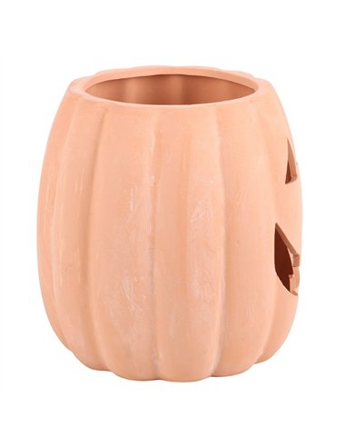 25cm Terracotta Cut Out Pumpkin Decoration PU_59923