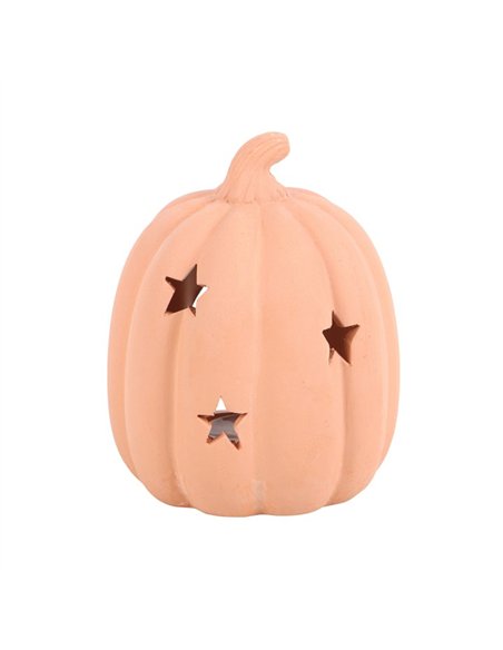 9cm Terracotta Pumpkin Tealight Holder PU_60523 - pic 140781 | FastDaddyshop