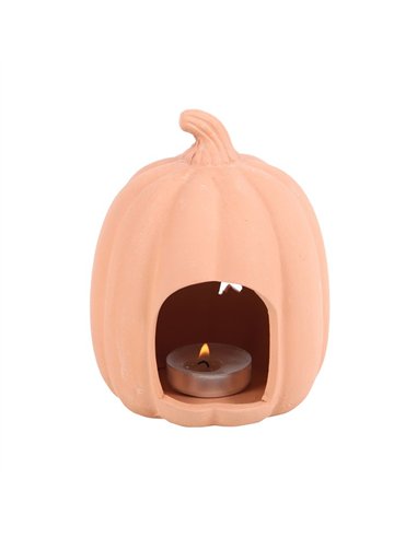 9cm Terracotta Pumpkin Tealight Holder PU_60523