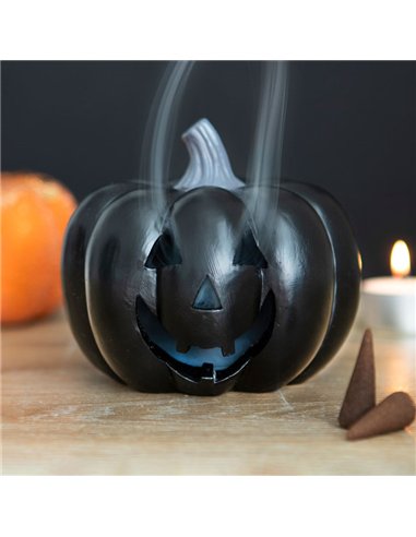 Black Pumpkin Incense Cone Holder TR_66022