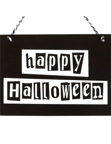 Black and White Happy Halloween Hanging Sign BJ_55824 - pic 140800 | FastDaddyshop