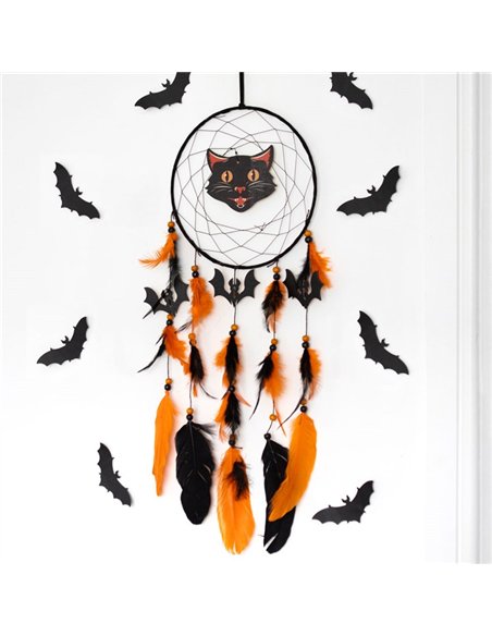Black Cat Halloween Dreamcatcher PD_53424 - pic 140815 | FastDaddyshop