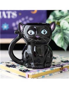 Cute and Creepy Black Cat Mug CU_19926 2
