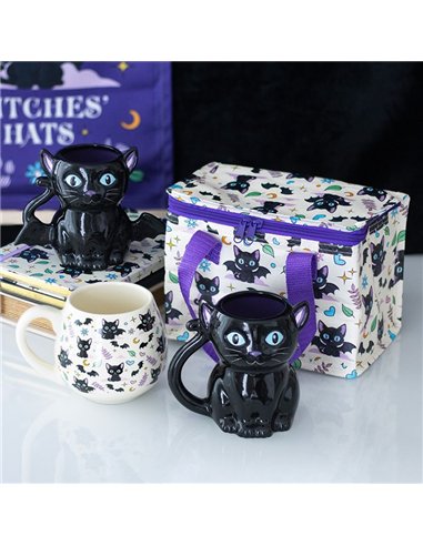 Cute and Creepy Black Cat Mug CU_19926
