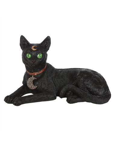 Laying Black Cat Figurine  PA_35025