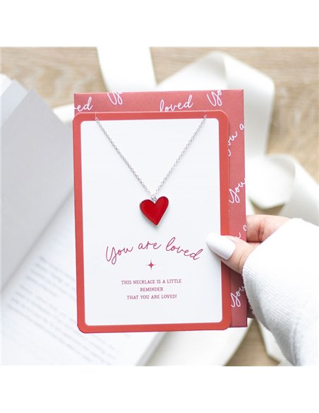 You Are Loved Heart Pendant Necklace Card HH_39725 - pic 140909 | FastDaddyshop