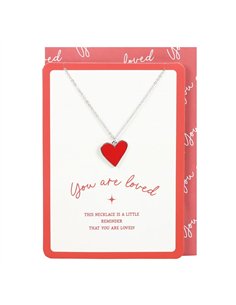 You Are Loved Heart Pendant Necklace Card HH_39725