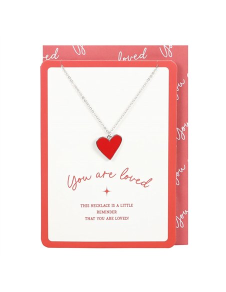 You Are Loved Heart Pendant Necklace Card HH_39725 - pic 140910 | FastDaddyshop