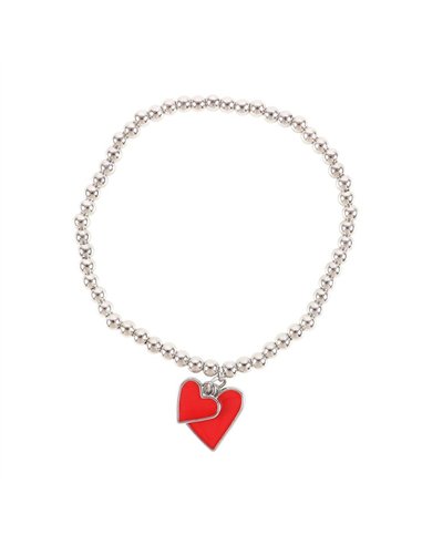 All You Need Is Love Beaded Heart Charm Bracelet HH_39825
