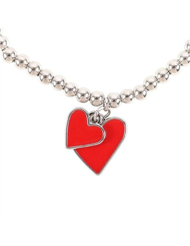 All You Need Is Love Beaded Heart Charm Bracelet HH_39825