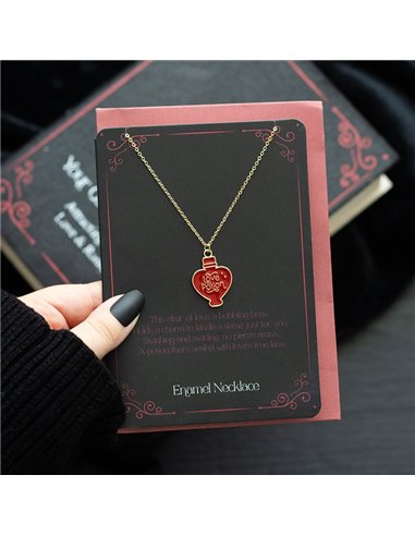 Love Potion Enamel Necklace Card LO_36725
