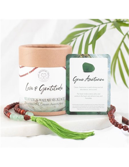Love and Gratitude Rosewood & Green Aventurine Mallah Necklace MH_95823 - pic 140968 | FastDaddyshop
