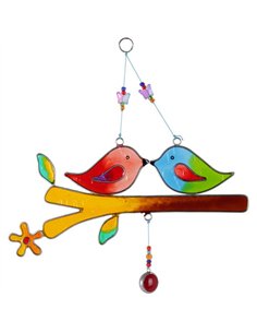 Love Birds On A Branch Suncatcher SC_02015