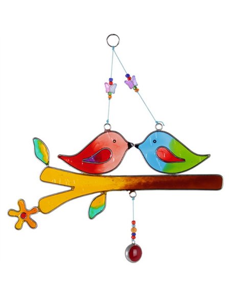 Love Birds On A Branch Suncatcher SC_02015 - pic 140991 | FastDaddyshop
