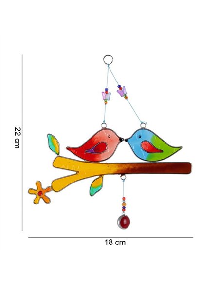 Love Birds On A Branch Suncatcher SC_02015 - pic 140992 | FastDaddyshop