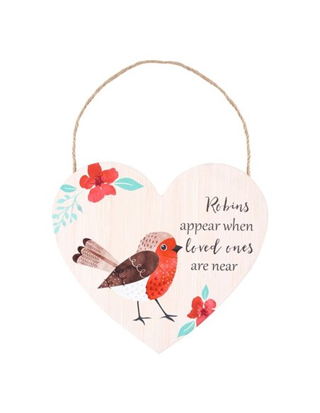 Loved Ones Winter Robin Hanging Heart Sign WR_35931 - pic 140993 | FastDaddyshop