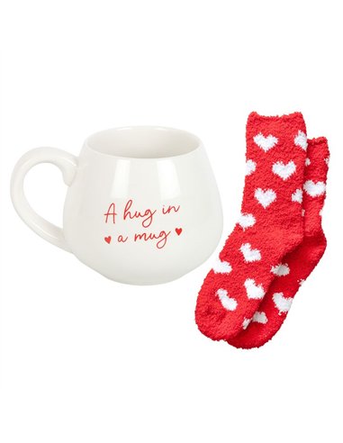 Hug in a Mug Heart Mug and Socks Set HH_39025