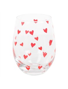 Heart Print Stemless Glass HH_39225