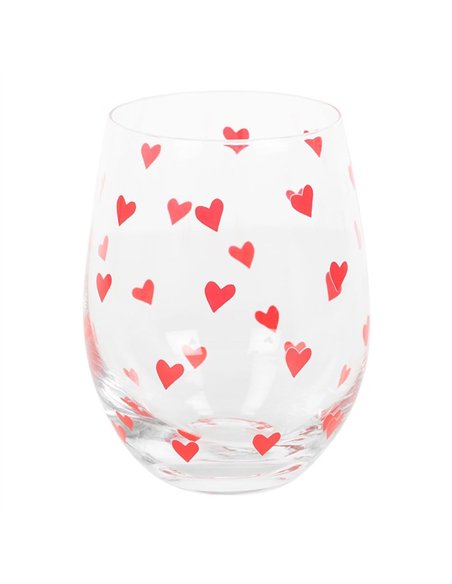 Heart Print Stemless Glass HH_39225 - pic 141031 | FastDaddyshop
