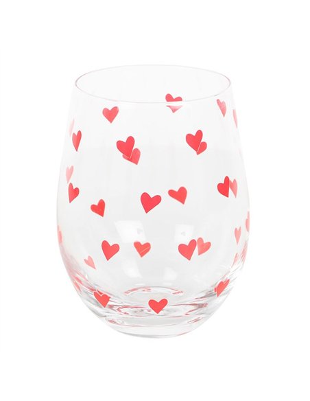 Heart Print Stemless Glass HH_39225 - pic 141032 | FastDaddyshop