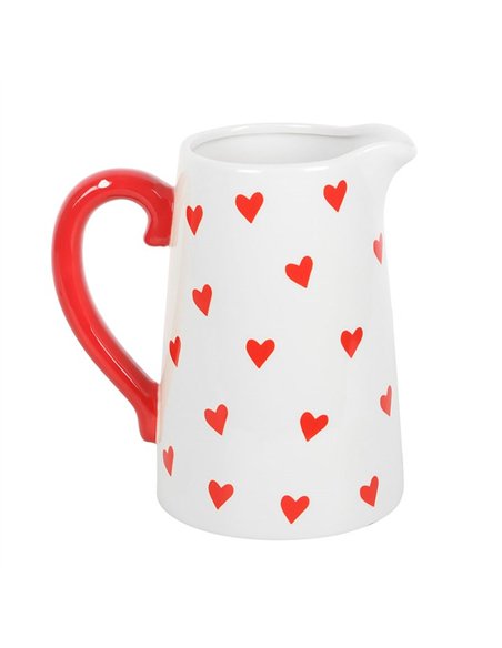Heart Print Ceramic Flower Jug HH_39325 - pic 141034 | FastDaddyshop