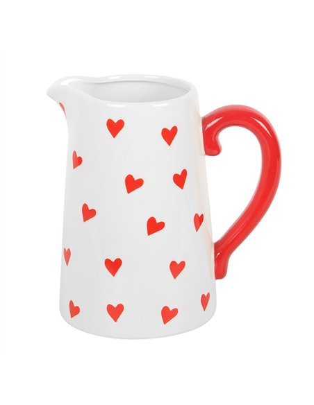 Heart Print Ceramic Flower Jug HH_39325 - pic 141036 | FastDaddyshop