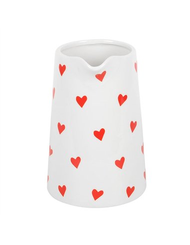 Heart Print Ceramic Flower Jug HH_39325