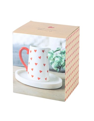 Heart Print Ceramic Flower Jug HH_39325