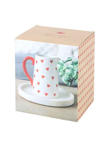 Heart Print Ceramic Flower Jug HH_39325 - pic 141038 | FastDaddyshop