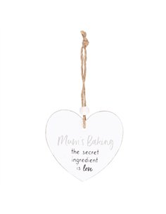 Mum's Baking Secret Ingredient Hanging Heart Sentiment Sign HS_16623
