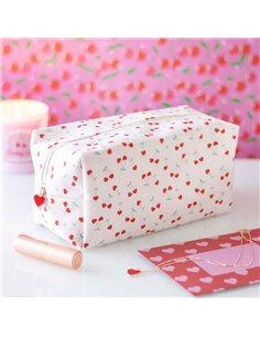 Heart Cherry Print Makeup Bag LS_33025 2