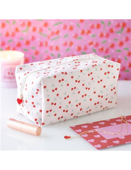 Heart Cherry Print Makeup Bag LS_33025 - pic 141068 | FastDaddyshop