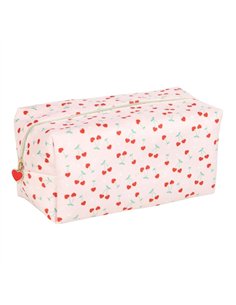 Heart Cherry Print Makeup Bag LS_33025