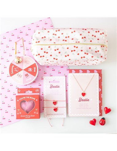Heart Cherry Print Makeup Bag LS_33025