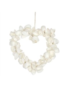 6 Inch Clamshell Hanging Heart Decoration SR_51022