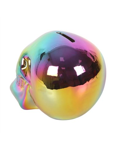 16cm Metallic look Skull Money Bank 4593