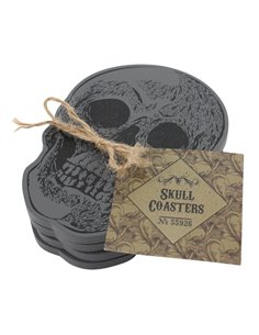 Set Of 4 Skull Coasters CC_56126 2