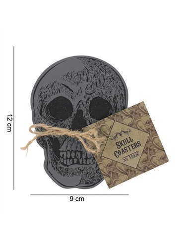 Set Of 4 Skull Coasters CC_56126