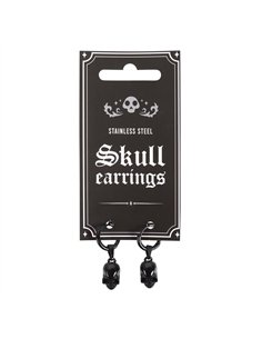 Black Stainless Steel Skull Earrings MT_23724