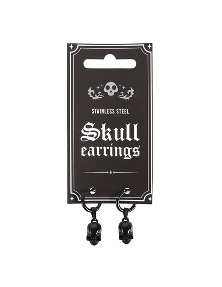 Black Stainless Steel Skull Earrings MT_23724 - pic 141110 | FastDaddyshop